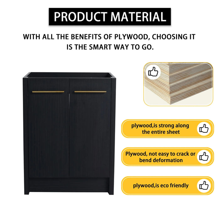 60 Inch Freestanding Bathroom Vanity with Resin Sink and a Storage Cabinets, With Soft Closing Door, 09224*2+0312 Combination Cabinet, KD-Package Default -DTYStore