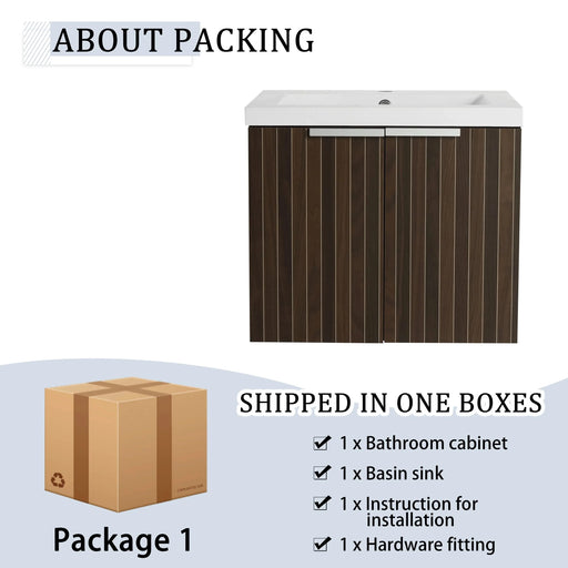 60 Inch Soft Close Doors Bathroom Vanity With Sink, A Small Storage Shelves, 24' and 12' Combination Cabinet,(KD-Packing) Default -DTYStore