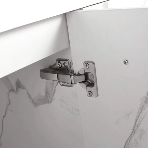 60 Inch Wall-Mounted Bathroom Vanity with Sink, Thick Edged Double Resin Sink, KD-Package Default -DTYStore