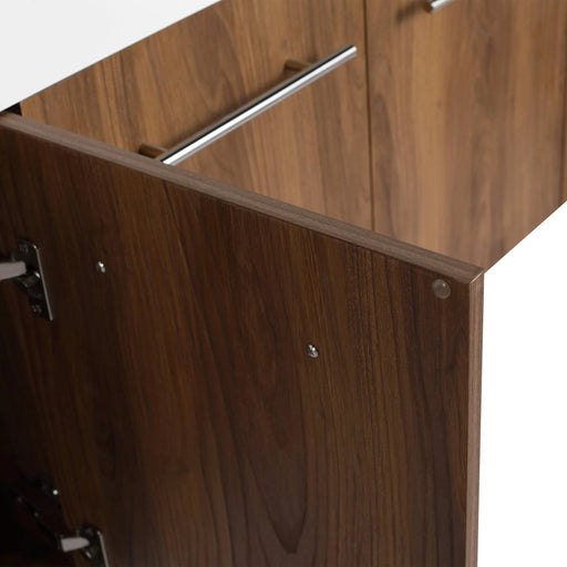 60 Inch Wall-Mounted Bathroom Vanity with Sink, Thick Edged Double Resin Sink, KD-Package Default -DTYStore