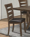 Transitional Style Unique Back Design Set of 2pc Wooden Side Chairs Brown Finish Dining Room Furniture - DTYStore