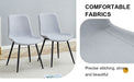 Comfortable Linen-Cotton Dining Chair Set - Six Pieces in Light Gray.Integrated Seat and Backrest,Linen-Cotton Material,Curved Widened Cushion Design For More Comfort. - DTYStore