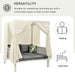 U_Style Outdoor Patio Sunbed with Curtains, High Comfort, Suitable for Multiple Scenarios - DTYStore