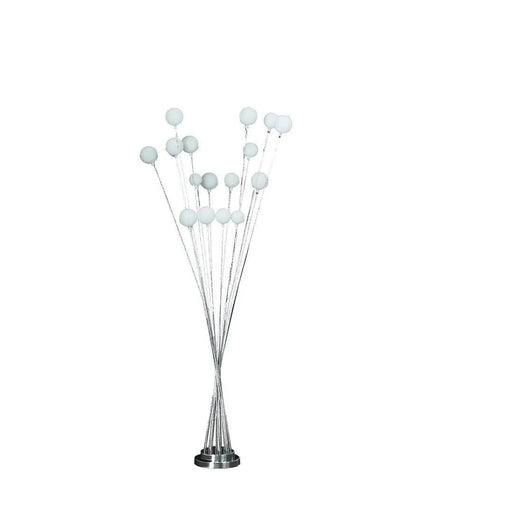 61.5' In 16-Light Acrylic Globe Aluminun Led Chrysanthe Silver Chrome Metal Floor Lamp Default -DTYStore
