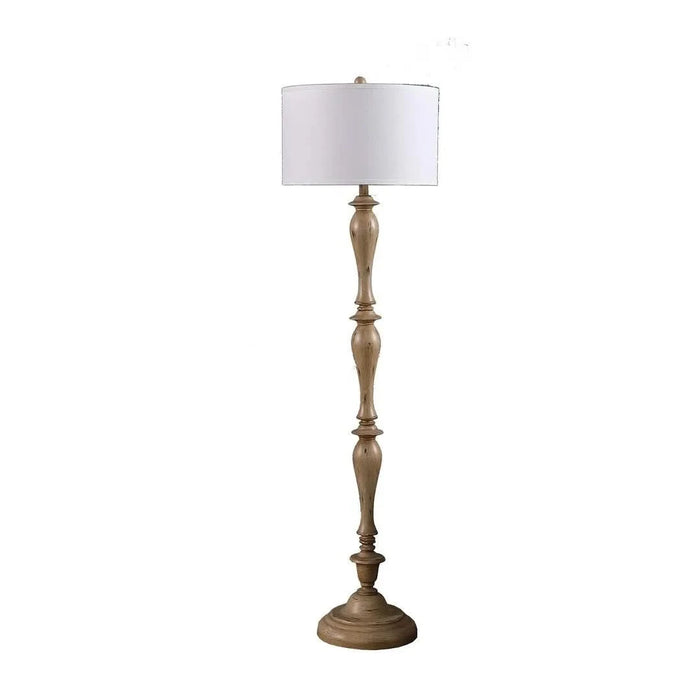 61.5' In Coastal Wood Effect Polyresin Floor Lamp Default -DTYStore