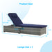 OUTDOOR SOFA PE RATTAN FURNITURE DECK CHAIR GRAY RATTAN - DTYStore