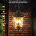Vintage Outdoor Wall Lantern, Weatherproof Exterior Sconce Light with Clear Glass Shade, Waterproof Wall Mount Light Fixture for Patio, Porch, or Entryway(One piece&No bulb) - DTYStore