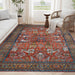 Area Rug 6x9 Vintage Bohemia Non-slip Washable Rug For Living Room Kitchen Bedroom Living Room Abstract Style Red - DTYStore