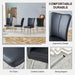 Modern minimalist dining chairs, black PU leather curved backrest and seat cushions,electroplated metal chair legs, suitable for restaurants, bedrooms, and living rooms. A set of 4 chairs.W1512P245567 - DTYStore