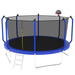 14FT Trampoline with Basketball Hoop, ASTM Approved Reinforced Type Outdoor Trampoline with Enclosure Net - DTYStore