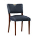 Bryson Midnight Blue Faux Leather Dining Chair - Set of 2 - DTYStore