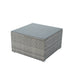 6 Pieces PE Rattan sectional Outdoor Furniture Cushioned Sofa set Grey Wicker, Dark Grey Cushion - DTYStore