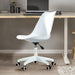 Modern Home Office Desk Chairs, Adjustable 360 Â°Swivel Chair Engineering Plastic Armless Swivel Computer Chair With Wheels for Living Room, Bed Room Office Hotel Dining Room and White. - DTYStore