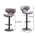 Masaccio Weathered Upholstery Airlift Adjustable Swivel Barstool with Chrome Base, Set of 2, Brown - DTYStore
