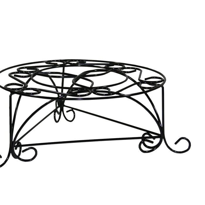 6.25' H Mosaic Cast Metal Black / Gold Plant Stand - DTY Store