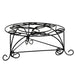 6.25' H Mosaic Cast Metal Black / Gold Plant Stand - DTY Store