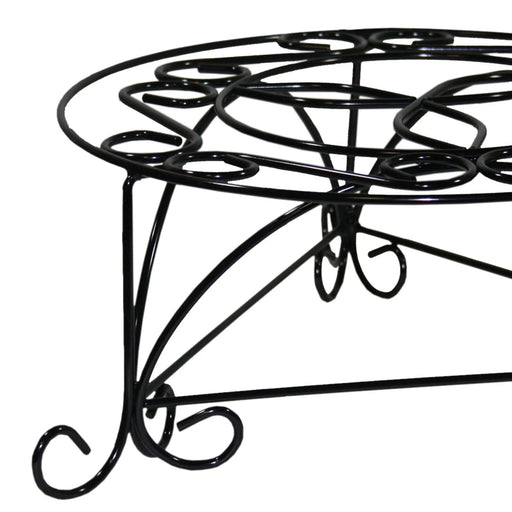 6.25' H Mosaic Cast Metal Black / Gold Plant Stand Default -DTYStore