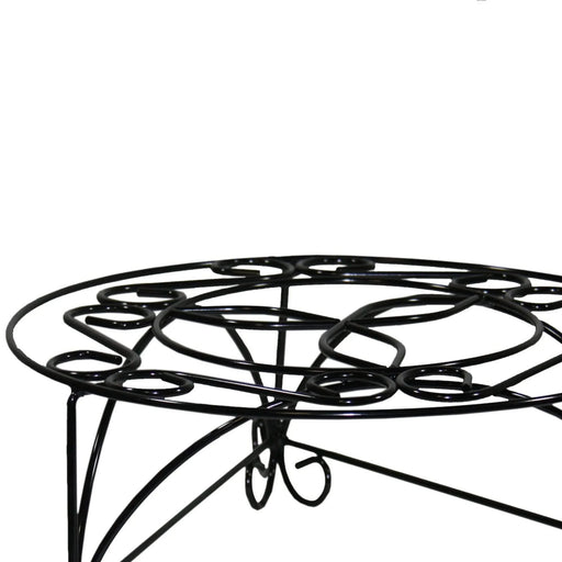 6.25' H Mosaic Cast Metal Black / Gold Plant Stand Default -DTYStore