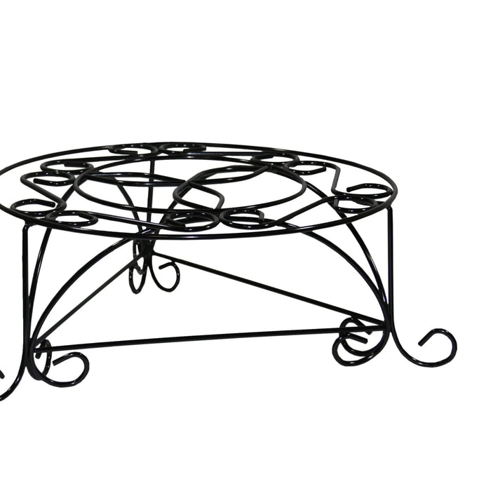 6.25' H Mosaic Cast Metal Black / Gold Plant Stand Default -DTYStore