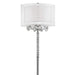 62.5' Tall Floor Lamp 'Moiselle', Silver and Crystal Accents, Silvery Shade Default -DTYStore