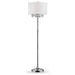 62.5' Tall Floor Lamp 'Moiselle', Silver and Crystal Accents, Silvery Shade Default -DTYStore