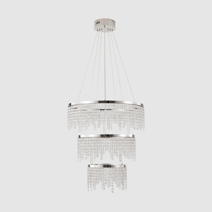 23.6-inch Fancy hanging ceiling lamps luxury modern pendant light crystal chandelier - DTYStore