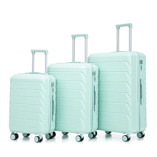 HIFINE TOURIST 20"/24"/28" 3 pcs/set in ABS Spinner Wheel Luggage, Matching Color , With Combination Lock (Mint Green)