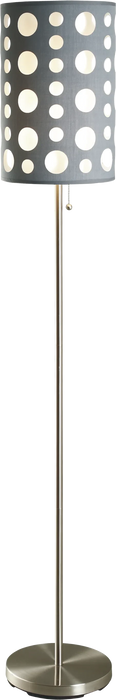 62'H GREY/WHITE RETRO FLOOR LAMP Default -DTYStore