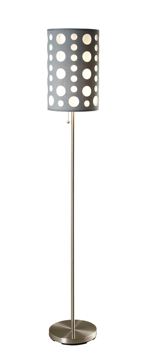 62'H GREY/WHITE RETRO FLOOR LAMP Default -DTYStore