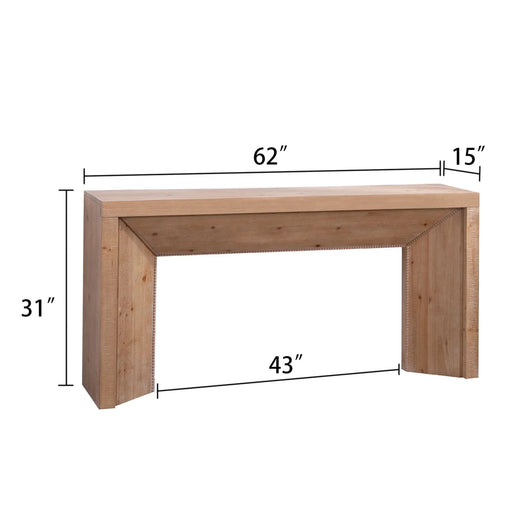 62' Modern Rustic Console Table – Solid-Look Engineered Wood Entryway Table Default -DTYStore