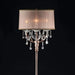 62' Tall Floor Lamp 'Rosie' w/ Silvery Pink finish and Crystal Accents, Shade Default -DTYStore