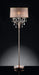 62' Tall Floor Lamp 'Rosie' w/ Silvery Pink finish and Crystal Accents, Shade Default -DTYStore