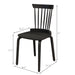 Dining Chairs Set of 2, Farmhouse Wooden Spindle Back Kitchen Chairs, Windsor Dining Chairs for Kitchen and Dining Room, Black.Solid Wood Slat Back Windsor Chair (Set of 2) - DTYStore