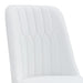 4 modern dining chairs, smooth PU leather backrest and silver-toned metal legs for a comfortable home experience for kitchens, bedrooms and offices. - DTYStore