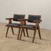 Athena Black Vegan Leather Dining Chair (Set Of 2) - DTYStore