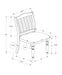 Dining Chair, 39' Height, Set Of 2, Upholstered, Dining Room, Kitchen, Side, Antique Grey, Grey Fabric, Wood Legs, Transitional - DTYStore