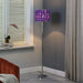 63'In Lavender Roses In Bloom Acrylic/Metal Floor Lamp Default -DTYStore
