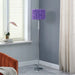 63'In Lavender Roses In Bloom Acrylic/Metal Floor Lamp Default -DTYStore