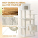 63 Inches Multi-Level Large Cat Tree beige - DTY Store