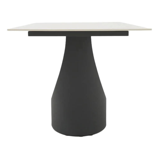 63 'Modern Artificial Stone Curved White Panel Black Iron Metal Legs-Can Accommodate 6-8 People. Default -DTYStore