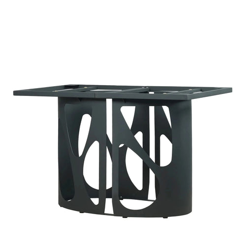 63 'Modern Artificial Stone White Panel Black Iron Metal Legs-Can Accommodate 6 People Default -DTYStore