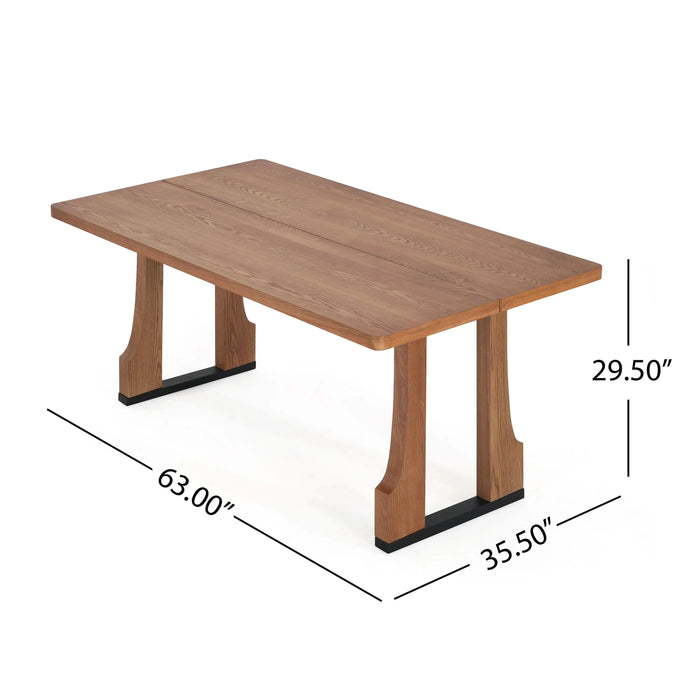 63' Rectangular Dining Table (Natural color) Default -DTYStore