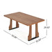 63' Rectangular Dining Table (Natural color) Default -DTYStore