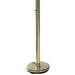 63' Tall Metal Floor Lamp with Brass Finish, Crystal Chandelier design Default -DTYStore
