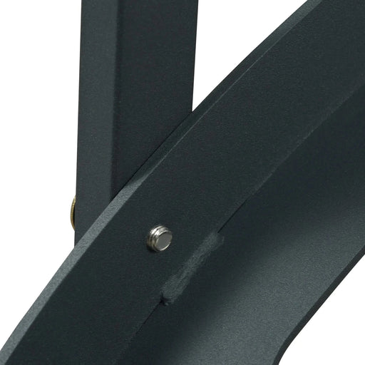 63 'modern artificial stone curved white panel black iron metal legs-can accommodate 6 people. Default -DTYStore