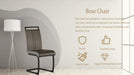 Modern Dining Chairs,PU Faux Leather High Back Upholstered Side Chair with C-shaped Tube. Black Metal Legs for Dining Room Kitchen Vanity Patio Club Guest Office Chair (Set of 4) (Grey+PU) - DTYStore