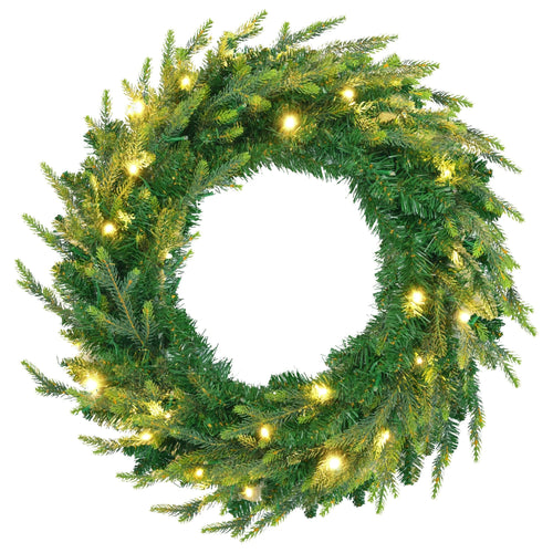 6FT Pre-Lit Aspen Fir Artificial Christmas Tree with Wreath & Garland,Grass Green Xmas Tree with 380 Multi-Color LED Lights, 11 Lighting Modes, 861 PE Branch Tips, for Indoor Holiday Decor - Image 10