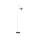 64.25' In Industrial Farm Pendant Cage Satin Matte Gold/White Metal Floor Lamp Default -DTYStore