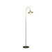 64.25' In Industrial Farm Pendant Cage Satin Matte Gold/White Metal Floor Lamp Default -DTYStore