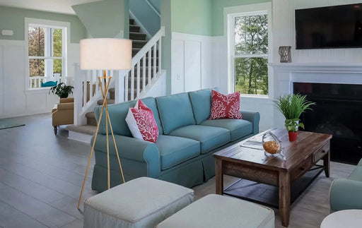 64.5' Tall 'Ester' Mid-Century Metal Floor Lamp, Hourglass Design, Matte Gold Default -DTYStore